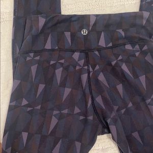 Lululemon Purple Geometric Cotton Leggings